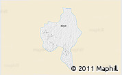 Classic Style 3D Map of Itaberai, single color outside