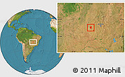 Satellite Location Map of Itaberai
