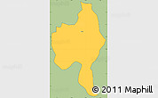 Savanna Style Simple Map of Itaberai, cropped outside