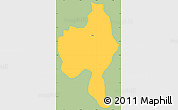 Savanna Style Simple Map of Itaberai, single color outside
