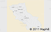 Classic Style 3D Map of Jatai, single color outside