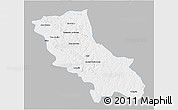 Gray 3D Map of Jatai, single color outside