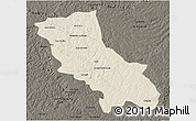 Shaded Relief 3D Map of Jatai, darken