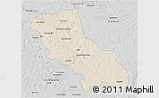 Shaded Relief 3D Map of Jatai, desaturated
