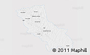 Silver Style 3D Map of Jatai, single color outside