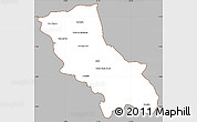Gray Simple Map of Jatai, cropped outside