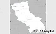 Gray Simple Map of Jatai, single color outside