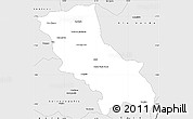 Silver Style Simple Map of Jatai