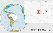 Political Location Map of Montes Claros G, highlighted country