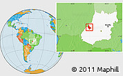 Political Location Map of Montes Claros G, highlighted parent region
