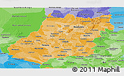 Political Shades Panoramic Map of Goias