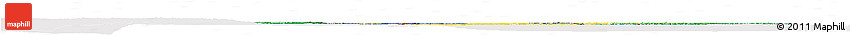 Flag Horizon Map of Brazil, flag aligned to the middle