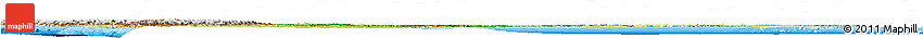 Flag Horizon Map of Brazil, physical outside, flag centered