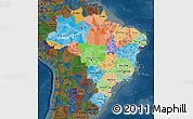 Political Map of Brazil, darken