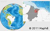 Physical Location Map of Chapadinha, highlighted country, highlighted parent region