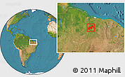 Satellite Location Map of Codo