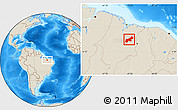 Shaded Relief Location Map of Codo