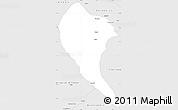 Silver Style Simple Map of A. Clara