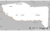 Gray Simple Map of Antonio Joao
