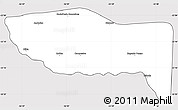 Silver Style Simple Map of Antonio Joao, cropped outside