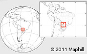 Blank Location Map of Navirai, within the entire country