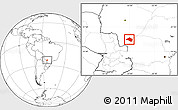 Blank Location Map of Navirai