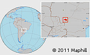 Gray Location Map of Navirai
