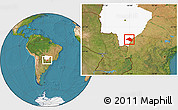 Satellite Location Map of Navirai, highlighted parent region