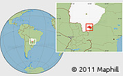 Savanna Style Location Map of Navirai, highlighted parent region