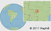 Savanna Style Location Map of Navirai