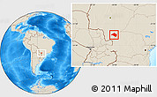 Shaded Relief Location Map of Navirai