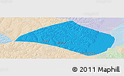 Political Panoramic Map of Navirai, lighten