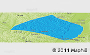 Political Panoramic Map of Navirai, physical outside