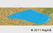 Political Panoramic Map of Navirai, satellite outside