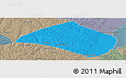 Political Panoramic Map of Navirai, semi-desaturated