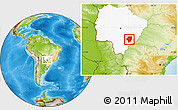 Physical Location Map of Nova Andradina, highlighted parent region