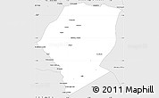 Silver Style Simple Map of Nova Andradina