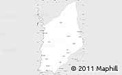 Silver Style Simple Map of P. Murtinho