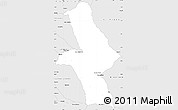 Silver Style Simple Map of Ribas do R.PARdo
