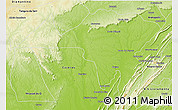 Physical 3D Map of Barra Dos Bugre