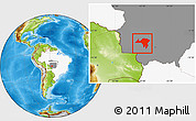 Physical Location Map of Barra Dos Bugre, highlighted country, highlighted parent region