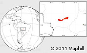 Blank Location Map of Cuiaba