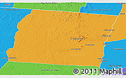 Political 3D Map of Luciara