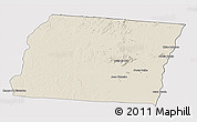 Shaded Relief 3D Map of Luciara, cropped outside