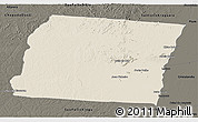 Shaded Relief 3D Map of Luciara, darken