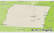 Shaded Relief 3D Map of Luciara, physical outside