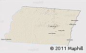 Shaded Relief 3D Map of Luciara, single color outside