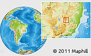 Physical Location Map of Alvorada de Mina