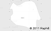 Silver Style Simple Map of Alvorada de Mina