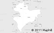 Silver Style Simple Map of Bocaiuva